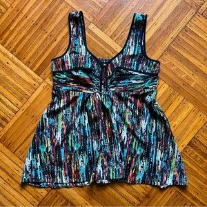 Allen B By Allen Schwartz Colorful Sleeveless Blouse